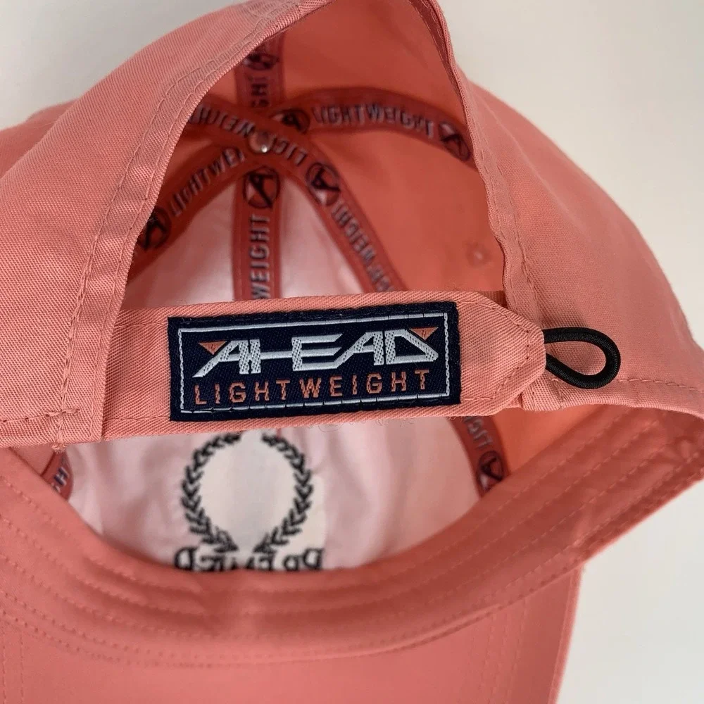 Premier Logo Hat Pink Light Weight Adjustable AHead Classic Cut Baseball Cap